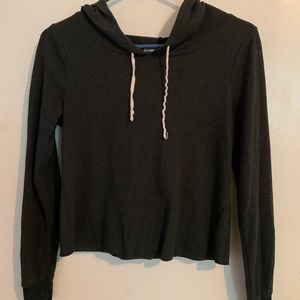 Dark green crop sweater